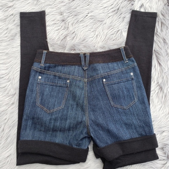 Alberto Makali 2-Tone Denim Shorts & Tights size 8 - Picture 3 of 4